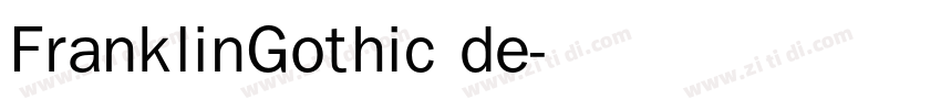 FranklinGothic de字体转换